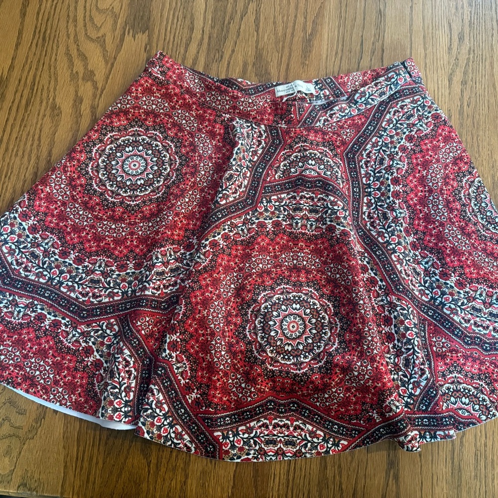 Abercrombie & Fitch Red Patterned Garment